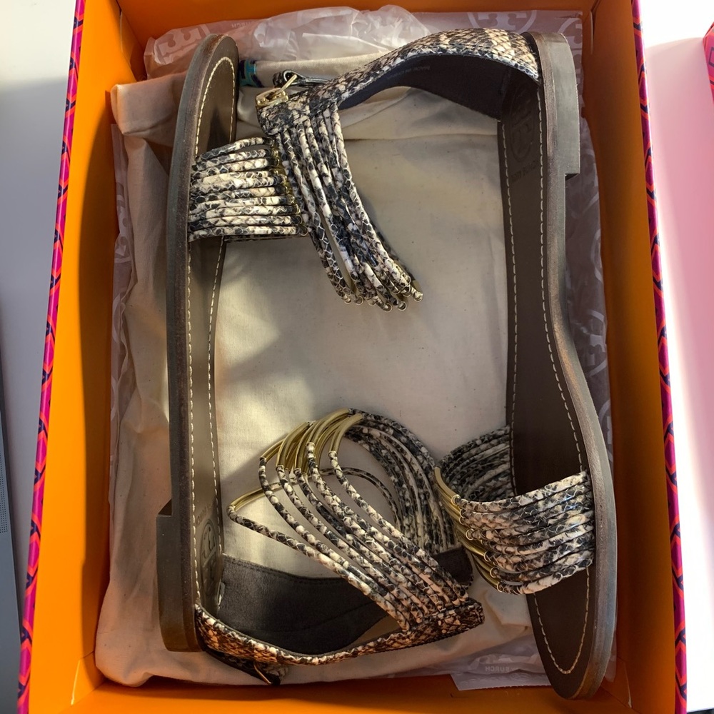 Tory Burch snakeskin sandals